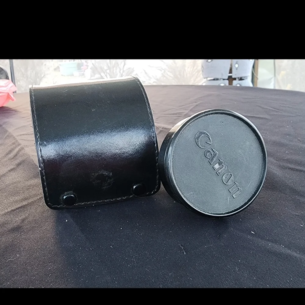 Vintage Canon EX 95 mm 1 3:5 Lens Made In Japan With Case and T65 Lens Hood
